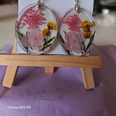 Jardin Éternel – Boucles d’oreilles fleurs séchées naturelles